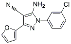 5-amino-1-(3-chlorophenyl)-3-furan-2-yl-1H-pyrazole-4-carbonitrile Struktur