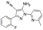 5-amino-3-(2-fluorophenyl)-1-(6-methylpyridin-2-yl)-1H-pyrazole-4-carbonitrile Struktur