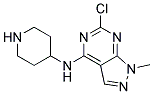 6-chloro-1-methyl-N-piperidin-4-yl-1H-pyrazolo[3,4-d]pyrimidin-4-amine Struktur