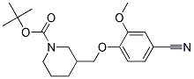 3-(4-Cyano-2-methoxy-phenoxymethyl)-piperidine-1-carboxylic acid tert-butyl ester Struktur