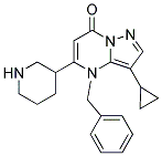 benzyl 3-cyclopropyl-5-piperidin-3-ylpyrazolo[1,5-a]pyrimidin-7(4H)-one Struktur