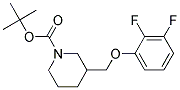 3-(2,3-Difluoro-phenoxymethyl)-piperidine-1-carboxylic acid tert-butyl ester Struktur