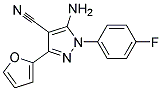 5-amino-3-furan-2-yl-1-(4-fluorophenyl)-1H-pyrazole-4-carbonitrile Struktur