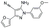 5-amino-3-furan-2-yl-1-(3-methoxyphenyl)-1H-pyrazole-4-carbonitrile Struktur