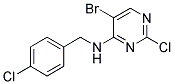 5-bromo-2-chloro-N-(4-chlorobenzyl)pyrimidin-4-amine Struktur