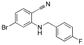 4-Bromo-2-(4-fluoro-benzylamino)-benzonitrile Struktur