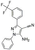 5-amino-3-[3-(trifluoromethyl)phenyl]-1-phenyl-1H-pyrazole-4-carbonitrile Struktur