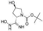 tert-butyl (2S,4R)-4-hydroxy-2-(hydroxycarbamimidoyl)pyrrolidine-1-carboxylate Struktur