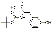 2-[(tert-butoxycarbonyl)amino]-3-(3-hydroxyphenyl)propanoic acid Struktur