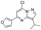 7-chloro-5-furan-3-yl-3-(1-methylethyl)pyrazolo[1,5-a]pyrimidine Struktur