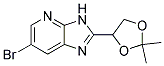 6-bromo-2-(2,2-dimethyl-1,3-dioxolan-4-yl)-3H-imidazo[4,5-b]pyridine Struktur