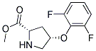 methyl (2S,4S)-4-(2,6-difluorophenoxy)pyrrolidine-2-carboxylate Struktur