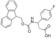 3-{[(9H-fluoren-9-ylmethoxy)carbonyl]amino}-3-(4-fluorophenyl)propanoic acid Struktur