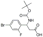 3-(4-bromo-2-fluorophenyl)-3-[(tert-butoxycarbonyl)amino]propanoic acid Struktur