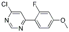 4-Chloro-6-(2-fluoro-4-methoxy-phenyl)-pyrimidine Struktur