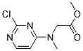 methyl [(2-chloropyrimidin-4-yl)(methyl)amino]acetate Struktur