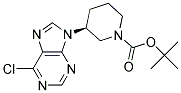 tert-butyl (3S)-3-(6-chloro-9H-purin-9-yl)piperidine-1-carboxylate Struktur