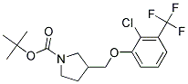 3-(2-Chloro-3-trifluoromethyl-phenoxymethyl)-pyrrolidine-1-carboxylic acid tert-butyl ester Struktur