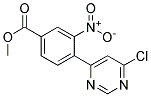 4-(6-Chloro-pyrimidin-4-yl)-3-nitro-benzoic acid methyl ester Struktur