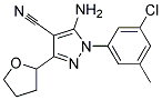 5-amino-1-(3-chloro-5-methylphenyl)-3-(tetrahydrofuran-2-yl)-1H-pyrazole-4-carbonitrile Struktur