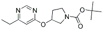 3-(6-Ethyl-pyrimidin-4-yloxy)-pyrrolidine-1-carboxylic acid tert-butyl ester Struktur