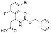 3-{[(benzyloxy)carbonyl]amino}-3-(5-bromo-2-fluorophenyl)propanoic acid Struktur