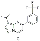 7-chloro-3-(1-methylethyl)-5-[3-(trifluoromethyl)phenyl]pyrazolo[1,5-a]pyrimidine Struktur