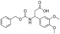 3-{[(benzyloxy)carbonyl]amino}-3-(3,4-dimethoxyphenyl)propanoic acid Struktur