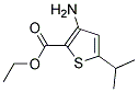 ethyl 3-amino-5-(1-methylethyl)thiophene-2-carboxylate Struktur