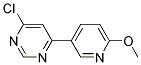 4-Chloro-6-(6-methoxy-pyridin-3-yl)-pyrimidine Struktur