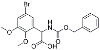 {[(benzyloxy)carbonyl]amino}(5-bromo-2,3-dimethoxyphenyl)acetic acid Struktur