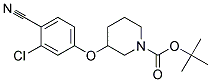 3-(3-Chloro-4-cyano-phenoxy)-piperidine-1-carboxylic acid tert-butyl ester Struktur