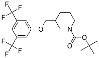 3-(3,5-Bis-trifluoromethyl-phenoxymethyl)-piperidine-1-carboxylic acid tert-butyl ester Struktur