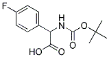 (2S)-[(tert-butoxycarbonyl)amino](4-fluorophenyl)ethanoic acid Struktur