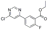 5-(6-Chloro-pyrimidin-4-yl)-2-fluoro-benzoic acid ethyl ester Struktur