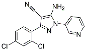 5-amino-3-(2,4-dichlorophenyl)-1-pyridin-3-yl-1H-pyrazole-4-carbonitrile Struktur