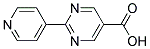 2-pyridin-4-ylpyrimidine-5-carboxylic acid Struktur