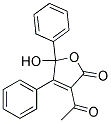 3-ACETYL-5-HYDROXY-4,5-DIPHENYL-2(5H)-FURANONE Struktur