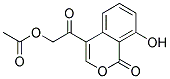 4-(ACETOXYACETYL)-1-OXO-1H-BENZO(C)PYRAN-8-OL Struktur