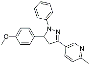 5-(5-(P-METHOXYPHENYL)-1-PHENYL-2-PYRAZOLIN-3-YL)-2-METHYLPYRIDINE Struktur