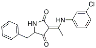 5-BENZYL-3-(1-(M-CHLOROANILINO)ETHYLIDENE)-2,4-PYRROLIDINEDIONE Struktur