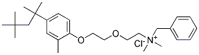 BENZYLDIMETHYL(2-(2-(2-METHYL-4-(1,1,3,3-TETRAMETHYLBUTYL)PHENOXY)ETHOXY)ETHYL)AMMONIUMCHLORIDE Struktur