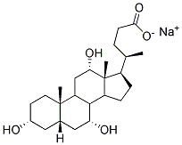 SODIUM3A,7A,12A-TRIHYDROXY-5B-CHOLAN-24-OATE Struktur