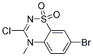 7-Bromo-3-chloro-4-methyl-4H-1,2,4-benzothiadiazin-1,1-dioxide Struktur