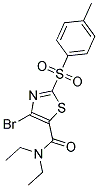 4-Bromo-2-(4-methylphenylsulfonyl)thiazole-5-carboxylicaciddiethylamide Struktur