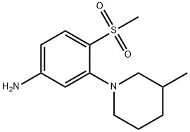 3-(3-Methylpiperidin-1-yl)-4-methylsulfonylaniline Struktur