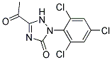 5-Acetyl-2-(2,4,6-trichlorophenyl)-1,2-dihydro-3H-1,2,4-triazol-3-one Struktur