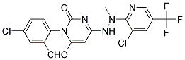 4-(2-(3-Chloro-5-(trifluoromethyl)-2-pyridinyl)-2-methylhydrazino)-1-(2,4-dichlorophenyl)-6-hydroxy-2(1H)-pyrimidinone Struktur