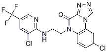 8-Chloro-5-(2-((3-chloro-5-(trifluoromethyl)-2-pyridinyl)amino)ethyl)(1,2,4)triazolo[4,3-a]quinoxalin-4(5H)-one Struktur