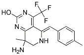 8-(E)-p-Dimethylaminobenzylidene-5,6,7,8-tetrahydro-2-hydroxy-4-(trifluoromethyl)pyrido-[4,3-d]-pyrimidine Struktur